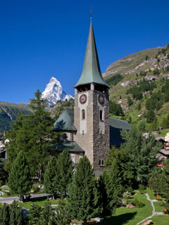 Die Pfarrkirche von Zermatt heute